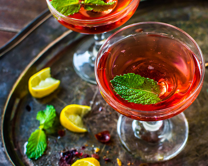 APLK Sparkling Hibiscus Tea Cocktail